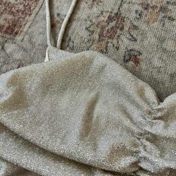 Princess Polly Elegant Cream Ruched Women's Top - Picture 5 of 13